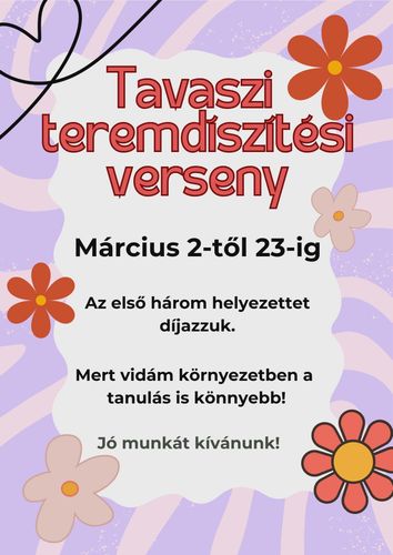 TAVASZI TEREMDÍSZÍTÉSI VERSENY